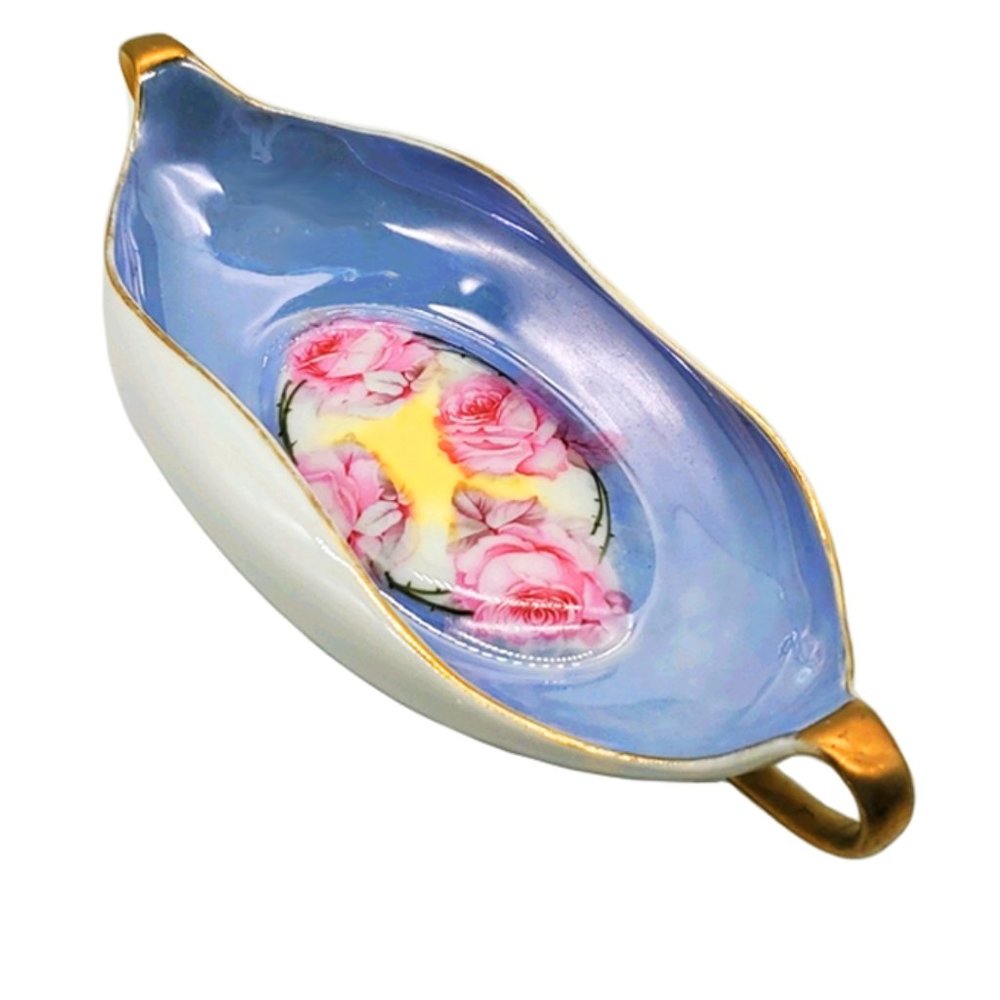 Moschendorf Bavaria Porcelain Floral Luster Dish